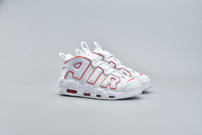 Air More Uptempo White Varsity Red Outline  921948-102