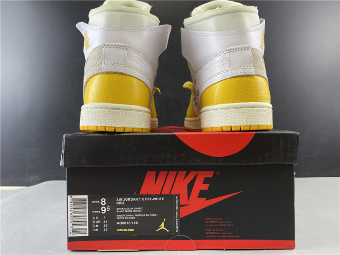 AIR JORDAN 1 X OF NRG WHITE YELLOW AQ0818 149